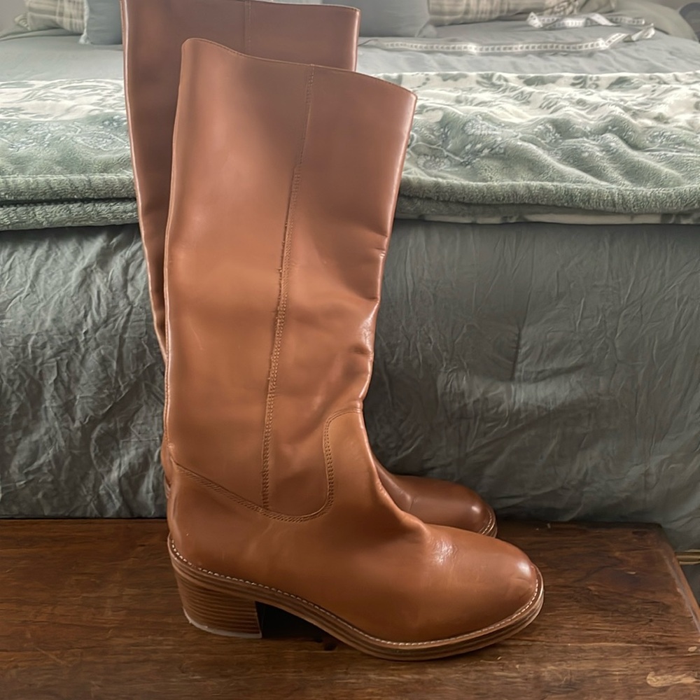 Knee high leather boots